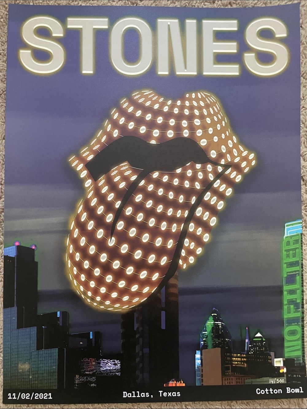 The Rolling Stones No Filter Tour Poster 11.02.2021